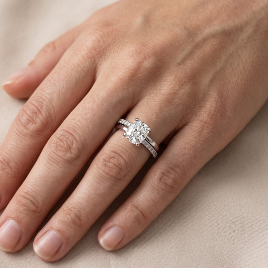Edith Criss Cross Pavé Cushion Diamond Engagement Ring in Platinum - lifestyle.jpg