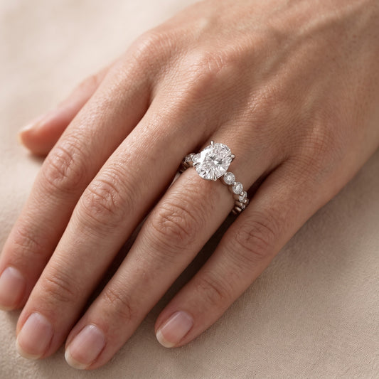 Piper Sidestone Oval Diamond Engagement Ring in Platinum - lifestyle.jpg