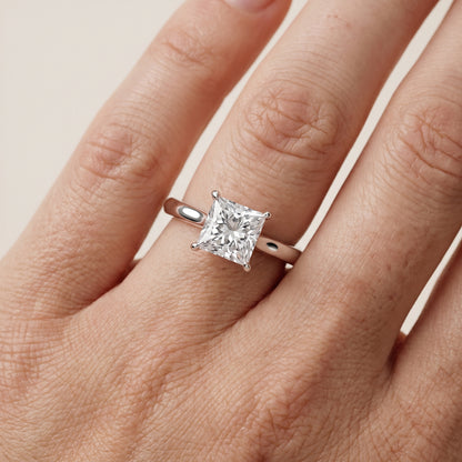 Kalia Knife Edge Solitaire Princess Diamond Engagement Ring in Platinum - lifestyle.jpg
