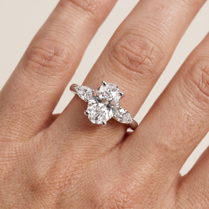 Faye Three-Stone Trellis Oval Diamond Ring in White Gold - lifestyle.jpg