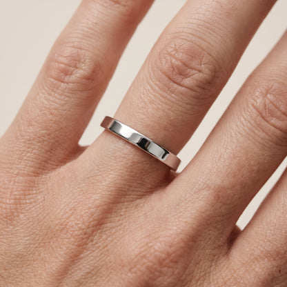 Wren Classic Flat Wedding Band in Silver - lifestyle.jpg