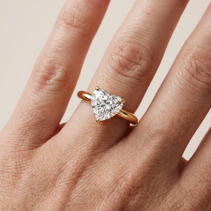 Amaya Hidden Halo Heart Diamond Ring in Yellow Gold - lifestyle.jpg