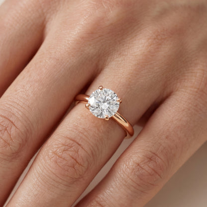 Wren Solitaire Round Diamond Ring in Rose Gold - lifestyle.jpg