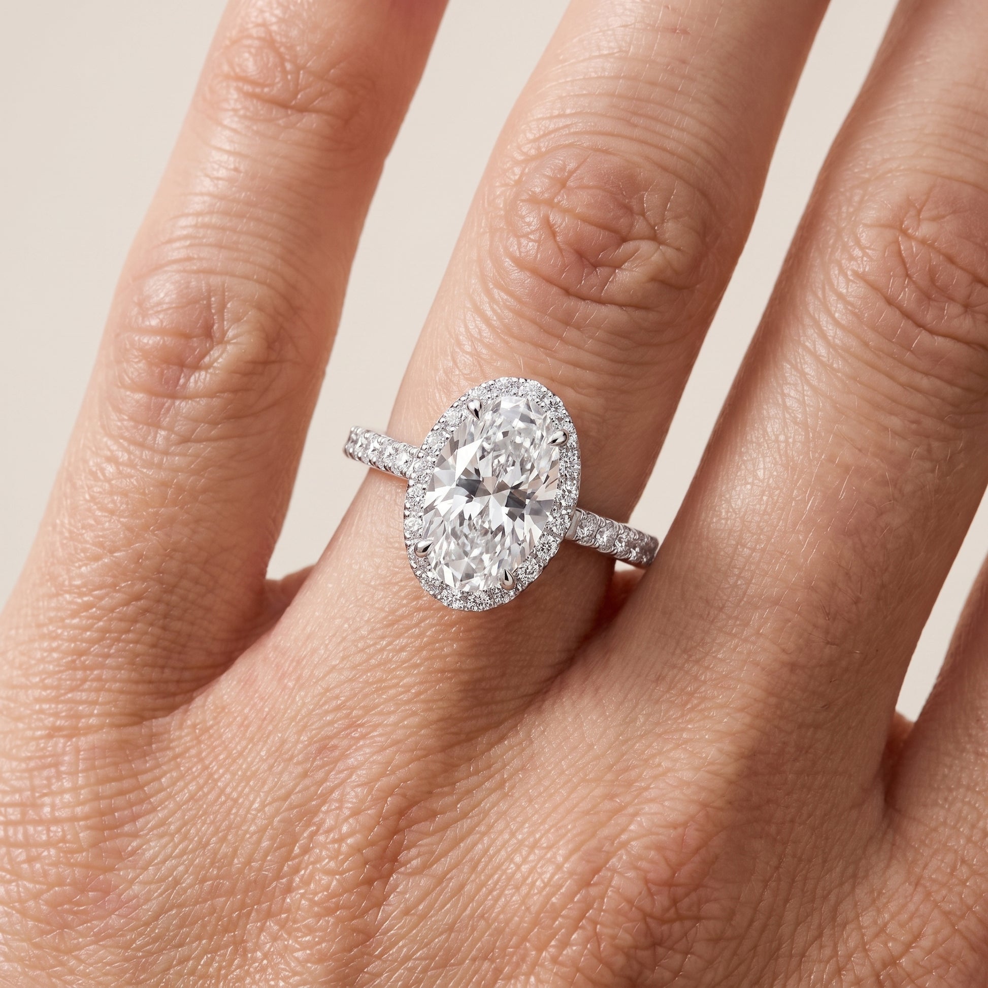 Willa Halo Micropavé Oval Diamond Engagement Ring in White Gold - lifestyle.jpg