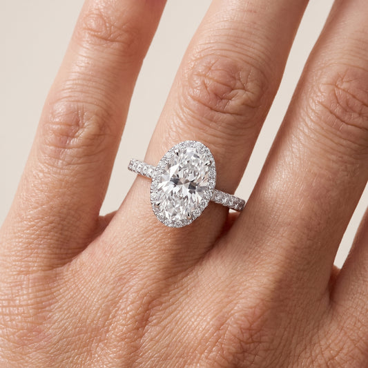 Willa Halo Micropavé Oval Diamond Engagement Ring in White Gold - lifestyle.jpg