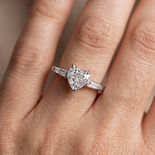 Winnie Three-Stone Heart Diamond Engagement Ring in White Gold - lifestyle.jpg