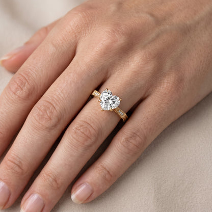 Jovanna Vintage Cathedral Heart Diamond Engagement Ring in Rose Gold - lifestyle.jpg