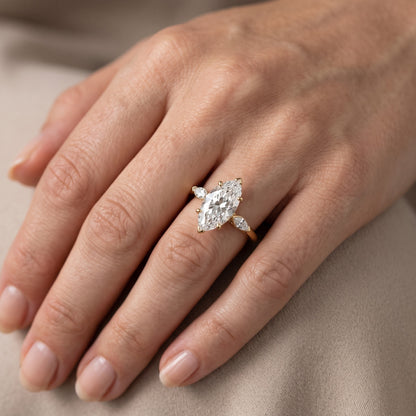 Lissa Marquise-Side Three-Stone Marquise Diamond Engagement Ring in Platinum - lifestyle.jpg