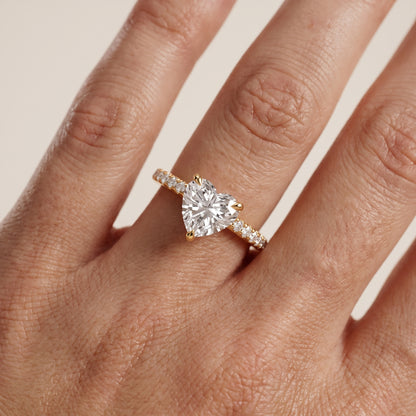 Maya Hidden Halo Pavé Heart Diamond Engagement Ring in Yellow Gold - lifestyle.jpg
