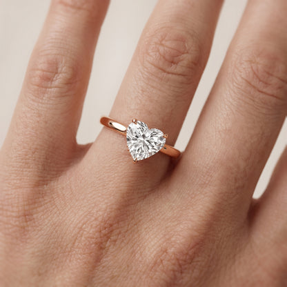 Mena Hidden Halo Heart Diamond Engagement Ring in Rose Gold - lifestyle.jpg