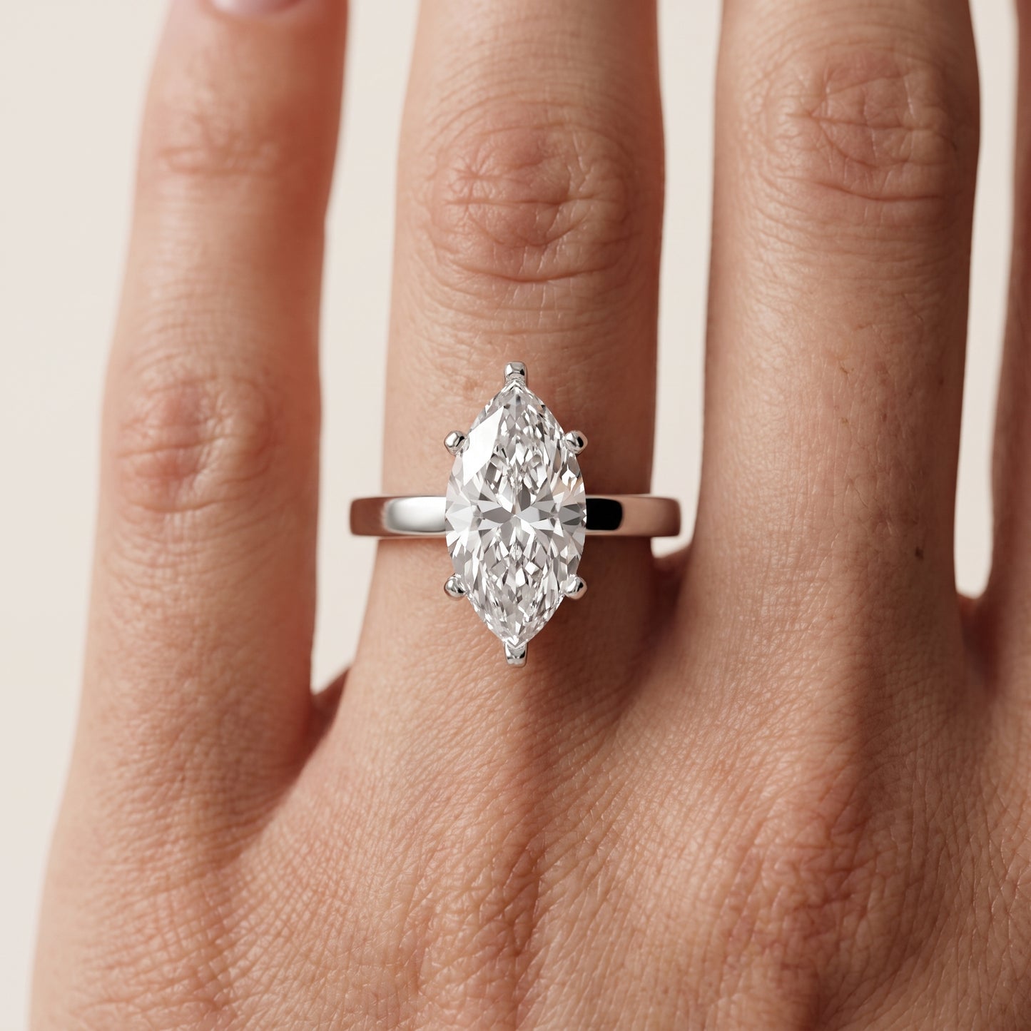 Delia Solitaire Marquise Diamond Engagement Ring in Platinum - lifestyle.jpg