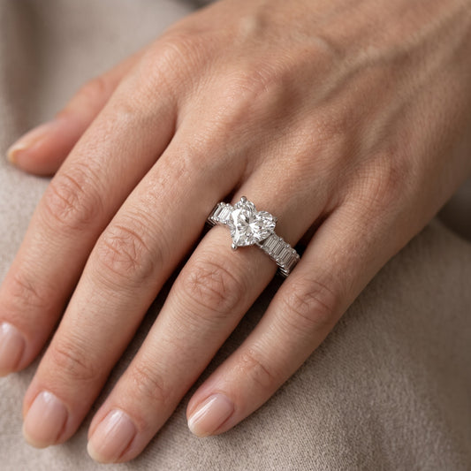 Mallory Shared Prong Heart Diamond Engagement Ring in Platinum - lifestyle.jpg