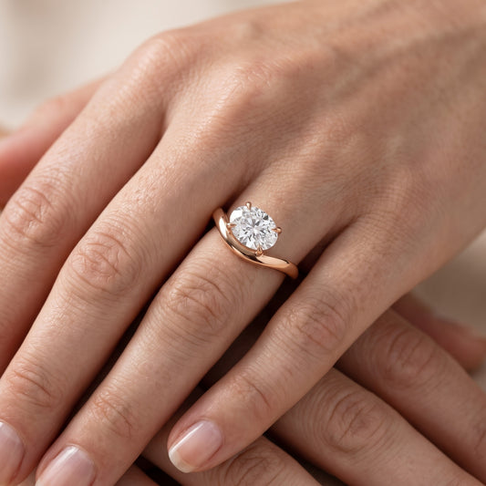 Katherine East-West Bypass Oval Diamond Engagement Ring in Rose Gold - lifestyle.jpg