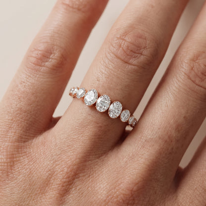 Henrietta Riviera Oval & Round Diamond Wedding Band in Rose Gold - lifestyle.jpg