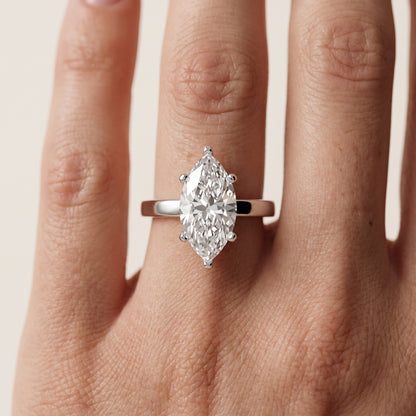 Delia Solitaire Marquise Diamond Engagement Ring in White Gold - lifestyle.jpg