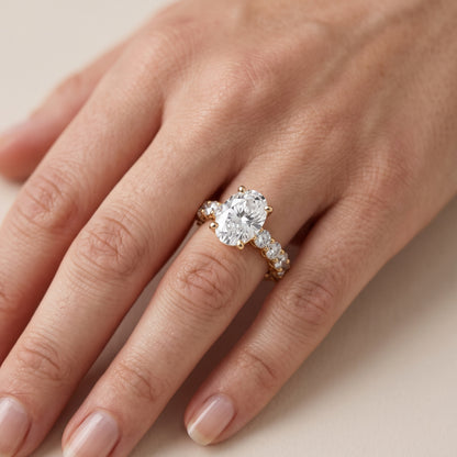 Sterling Statement Pavé Oval Diamond Engagement Ring in Silver - lifestyle.jpg