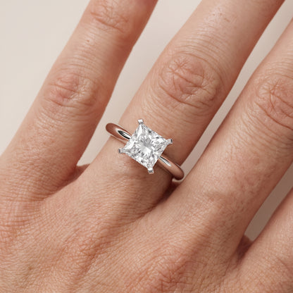 Amira Six-Prong Solitaire Princess Diamond Engagement Ring in Platinum - lifestyle.jpg