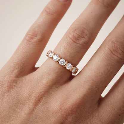 Allegra Bar Set Round Diamond Eternity Band in Rose Gold - lifestyle.jpg