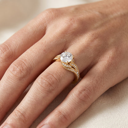 Amity Leaf Bypass Round Diamond Engagement Ring in Silver - lifestyle.jpg