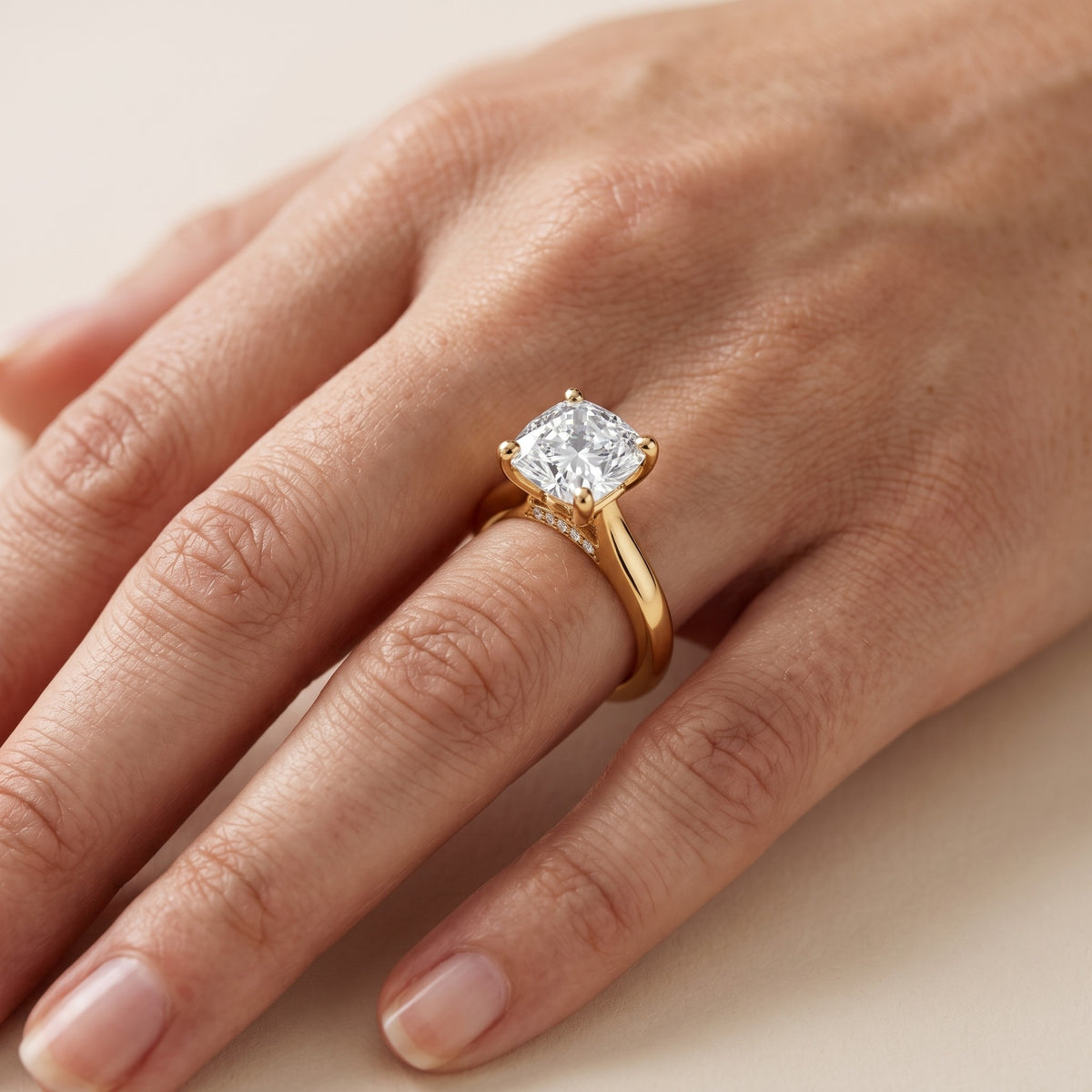 Sofia Cathedral Cushion Diamond Engagement Ring in White Gold - lifestyle.jpg