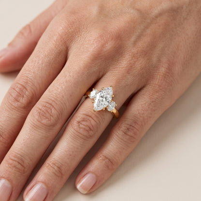 Alya Three-Stone Cathedral Marquise Diamond Engagement Ring in Silver - lifestyle.jpg