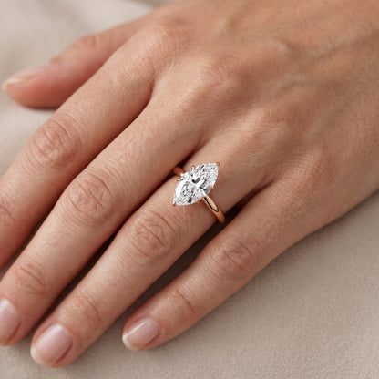 Serena Blossom Marquise Diamond Solitaire Ring in Rose Gold - lifestyle.jpg