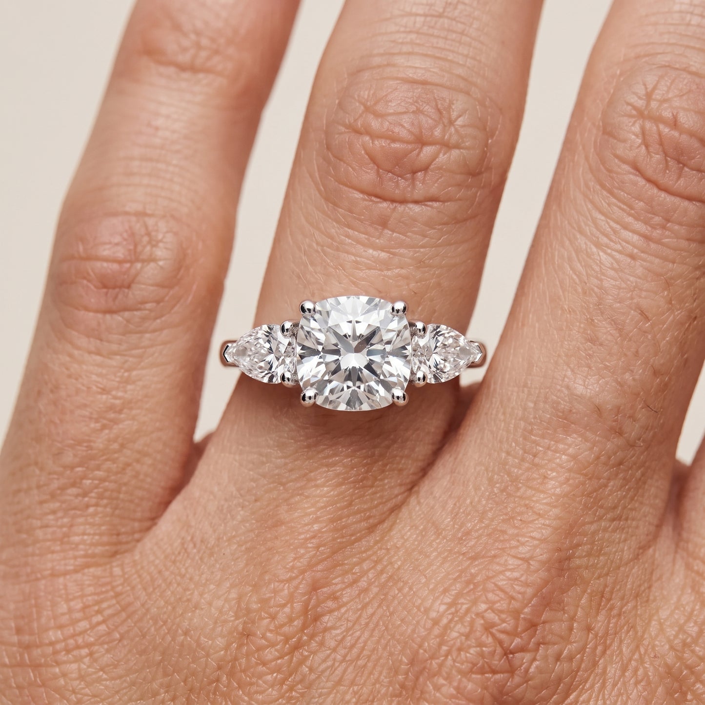 Mirabel Three-Stone Cushion Diamond Engagement Ring in Silver - lifestyle.jpg