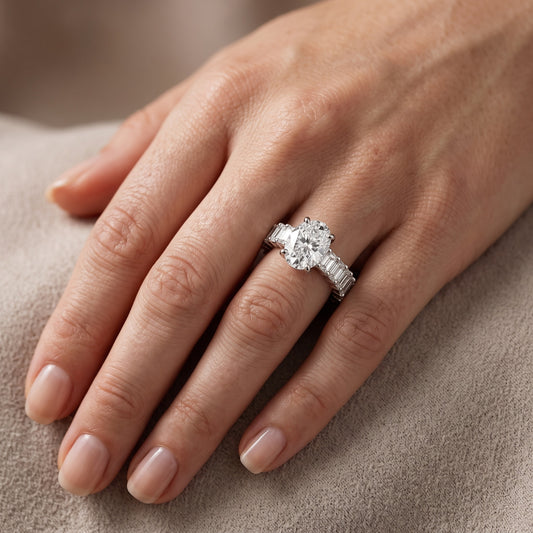 Mallory Shared Prong Oval Diamond Engagement Ring in White Gold - lifestyle.jpg