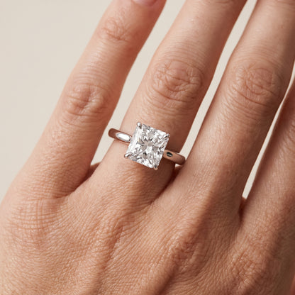 Kalia Knife Edge Solitaire Radiant Diamond Engagement Ring in Platinum - lifestyle.jpg