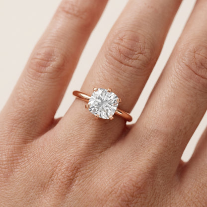 Amira Six-Prong Solitaire Cushion Diamond Engagement Ring in Rose Gold - lifestyle.jpg