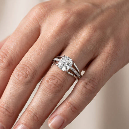 Lucinda Split Shank Cushion Diamond Engagement Ring in Platinum - lifestyle.jpg