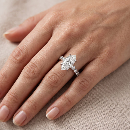 Piper Sidestone Marquise Diamond Engagement Ring in Platinum - lifestyle.jpg