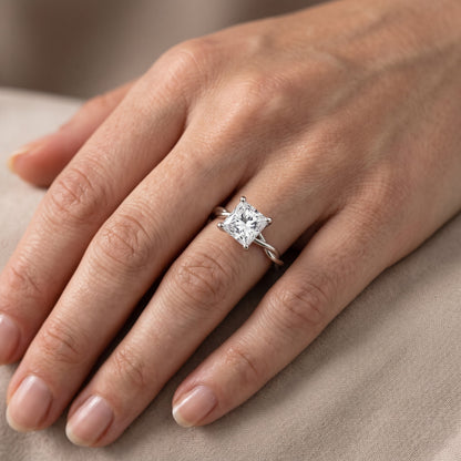Iris Twist Princess Diamond Engagement Ring in Platinum - lifestyle.jpg