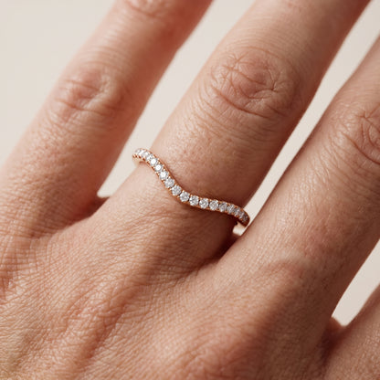 Audrey Curved Round Diamond Stackable Ring in Rose Gold - lifestyle.jpg