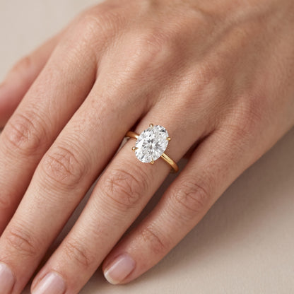 Susan Solitaire Oval Diamond Engagement Ring in Silver - lifestyle.jpg
