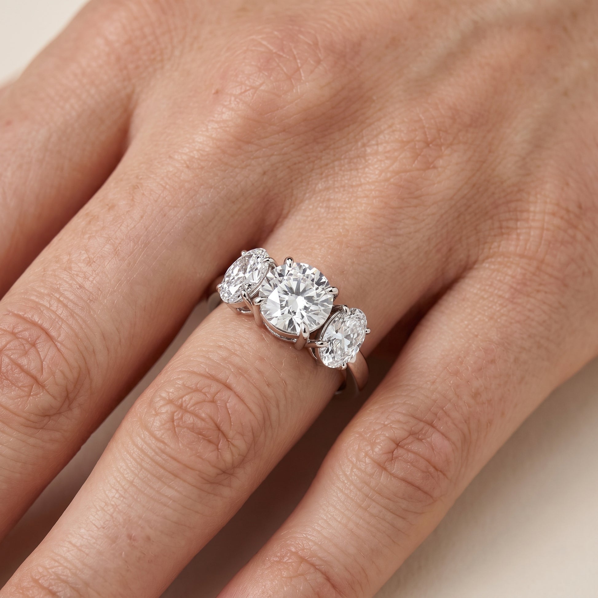 Lila Three-Stone Round Diamond Ring in Silver - lifestyle.jpg