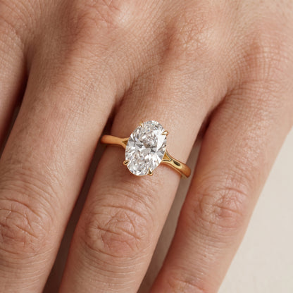 Anais Trellis Solitaire Oval Diamond Engagement Ring in Yellow Gold - lifestyle.jpg