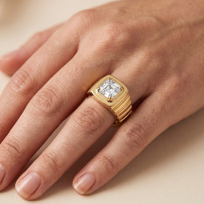 Wells Ridged Dome Asscher Diamond Engagement Ring in Rose Gold - lifestyle.jpg