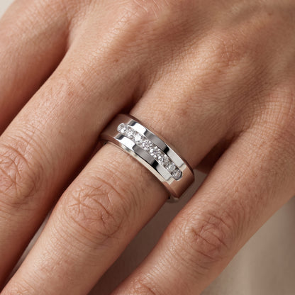 Reva Channel Set Round Diamond Wedding Band in Platinum - lifestyle.jpg