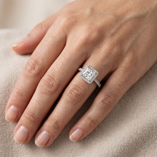 Mabel Halo French Pavé Princess Diamond Engagement Ring in Platinum - lifestyle.jpg