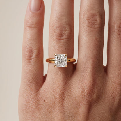 Amira Six-Prong Solitaire Radiant Diamond Engagement Ring in Yellow Gold - lifestyle.jpg