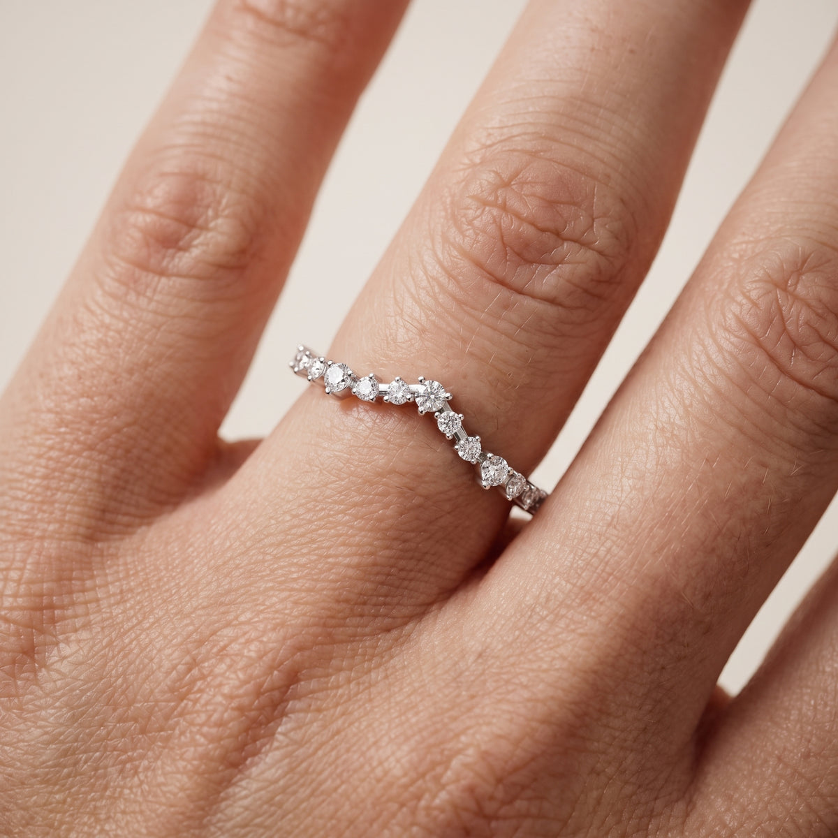 Daphne Curved Round Diamond Wedding Band in Silver - lifestyle.jpg