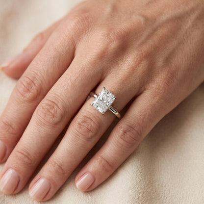 Mena Hidden Halo Radiant Diamond Engagement Ring in Platinum - lifestyle.jpg