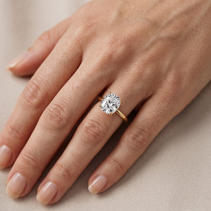 Charlotte Charm Cushion Diamond Solitaire Ring in Yellow Gold - lifestyle.jpg