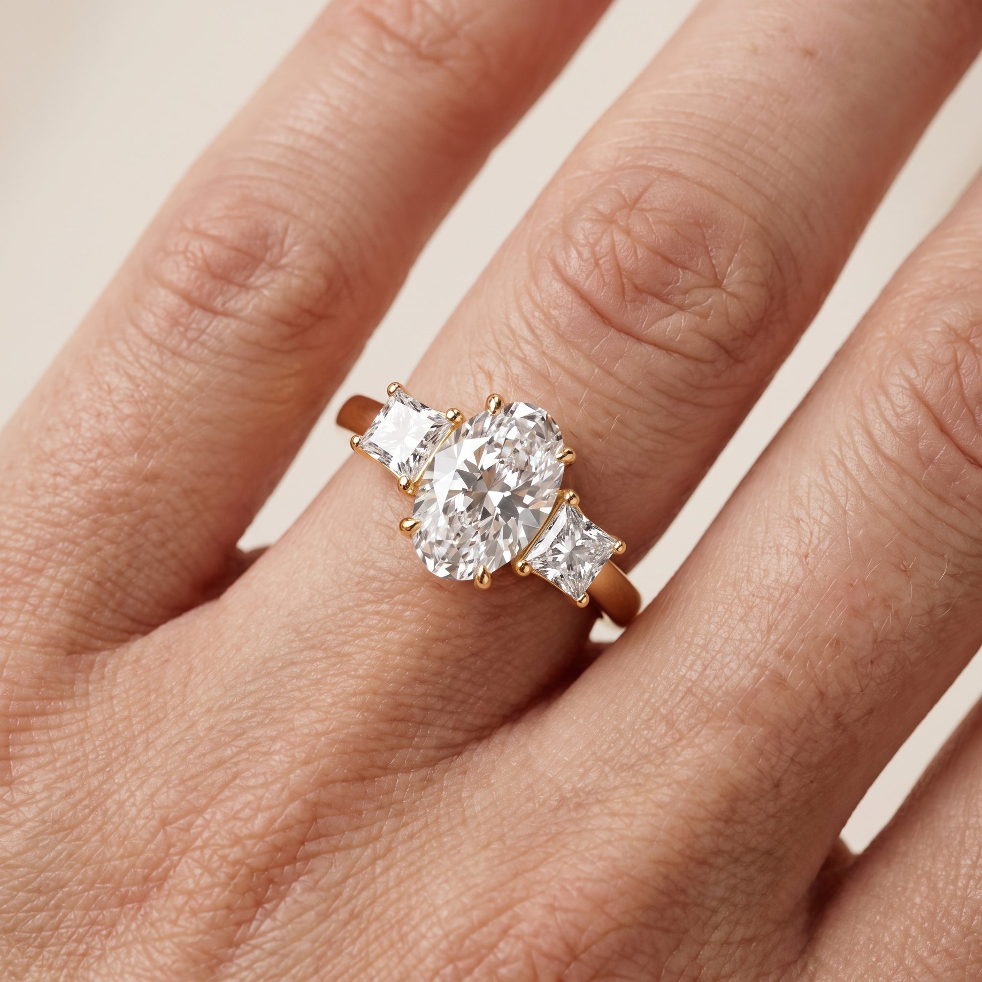 Sienna Three-Stone Oval Diamond Ring in Yellow Gold - lifestyle.jpg