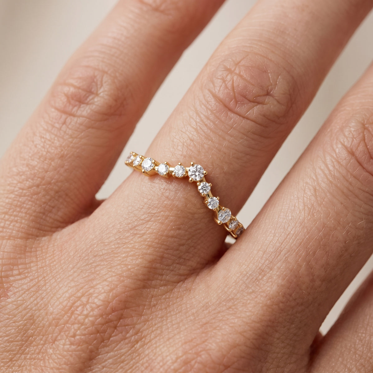 Daphne Curved Round Diamond Wedding Band in Yellow Gold - lifestyle.jpg