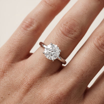 Wren Solitaire Round Diamond Ring in Platinum - lifestyle.jpg