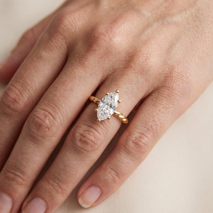 Robyn Twist Solitaire Marquise Diamond Engagement Ring in Silver - lifestyle.jpg