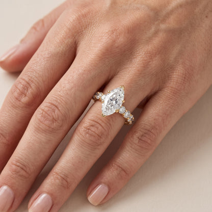 Leta Infinity Pavé Marquise Diamond Engagement Ring in Silver - lifestyle.jpg