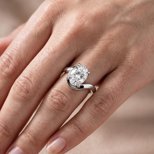 Margaux Bypass Solitaire Oval Diamond Engagement Ring in Platinum - lifestyle.jpg